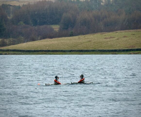 2 lego men in a boat?
